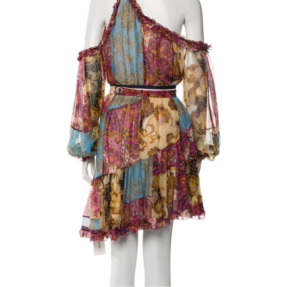 Zimmermann Multicolor Asymmetrical Dress